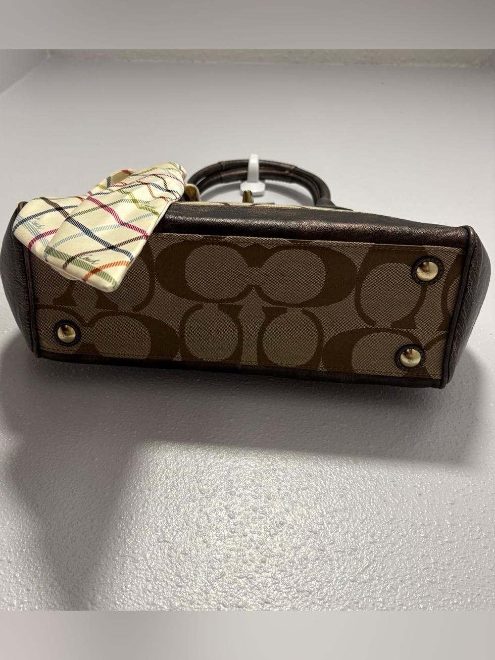 Vintage 2008 Coach Hamptons Madeline Signature Satchel (Style 12463) – Excellent - Picture 6 of 16